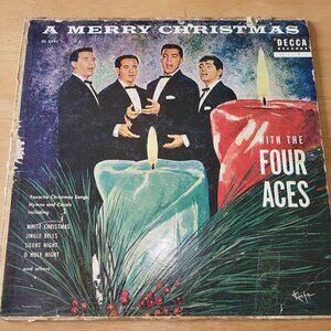 THE FOUR ACES A Merry Christmas LP Vinyl 1955 Decca Records DL 8191 Vintage LP5